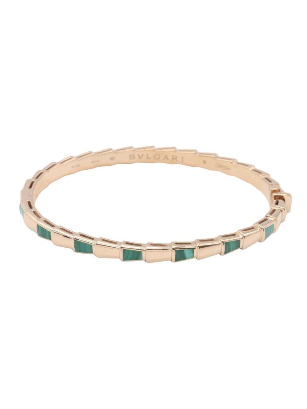Bvlgari Bracelet Serpenti Vipa Malachite 15 cm 18k Pink Gold